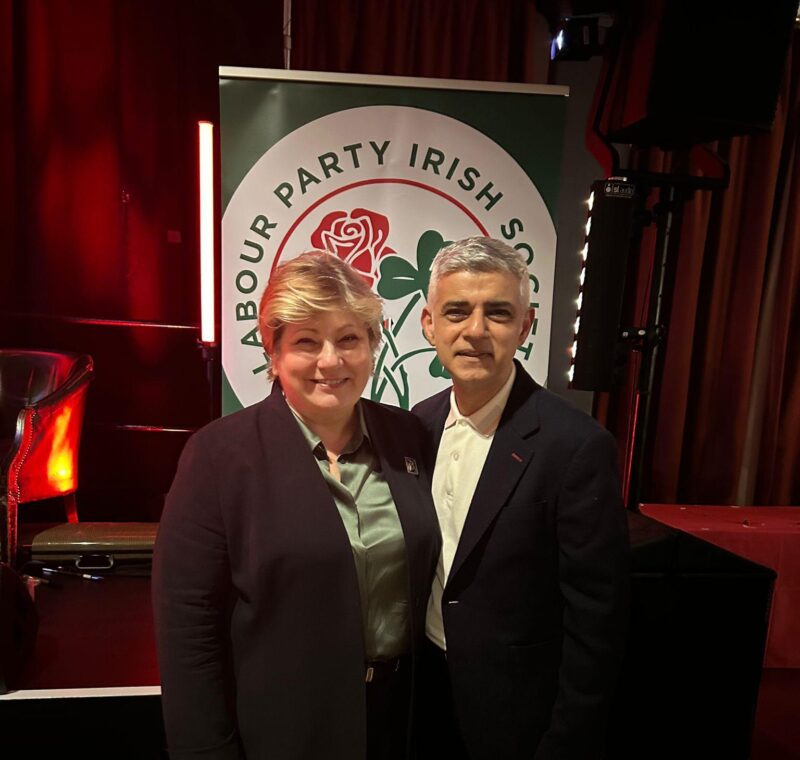 With Sadiq Khan this month at a Labour fundraising event. 